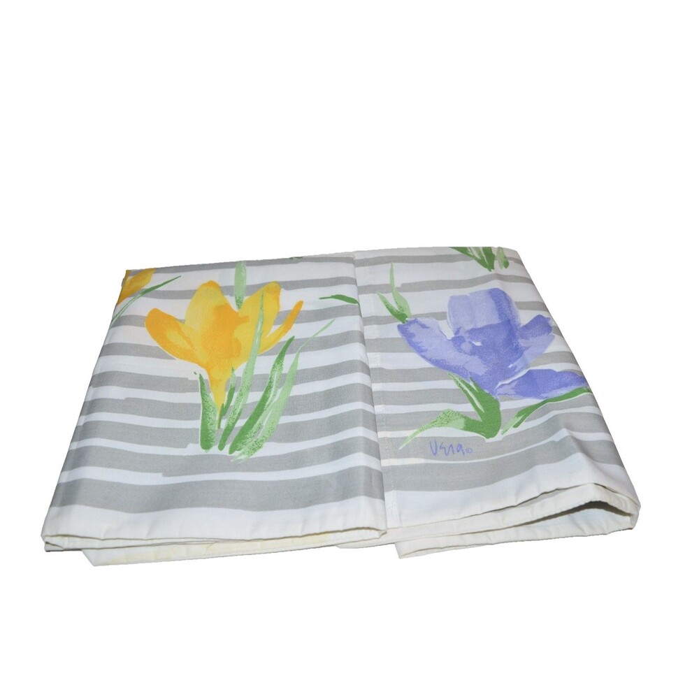 Vtg Vera Neumann vibrant floral design Pillowcase‎ set 31"X20" 2 pc set